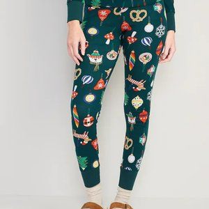 Old Navy Mid-Rise Ornament Print Pajama Leggings